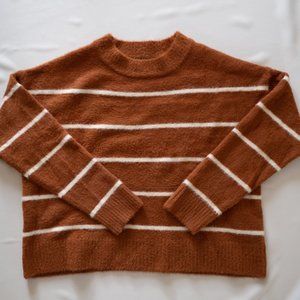 New Look Orange and White Striped Cozy Sweater‎